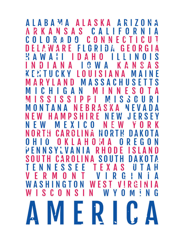 America's 50 States Subway Poster