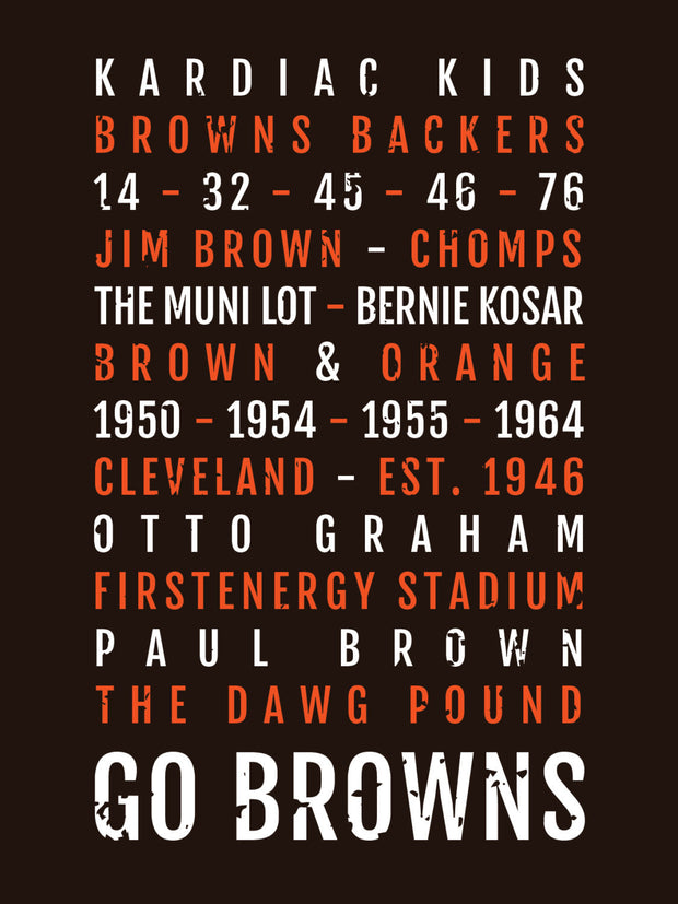 Cleveland Browns Subway Poster