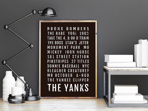 New York Yankees Print - NYC Yanks - Subway Poster