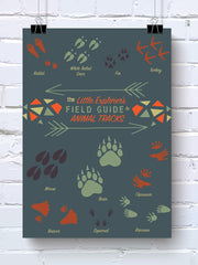 Little Explorer's Field Guide to Animal Tracks Nursery & Kids Room Print