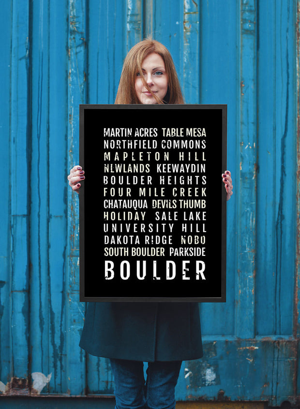 Boulder Print - Neighborhoods - Subway Poster