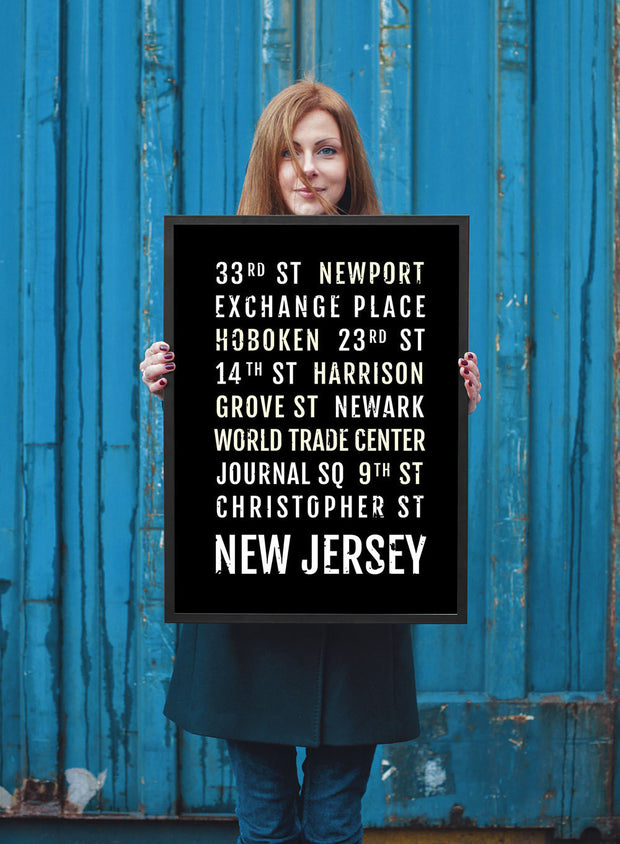 New Jersey PATH Stations Subway Poster