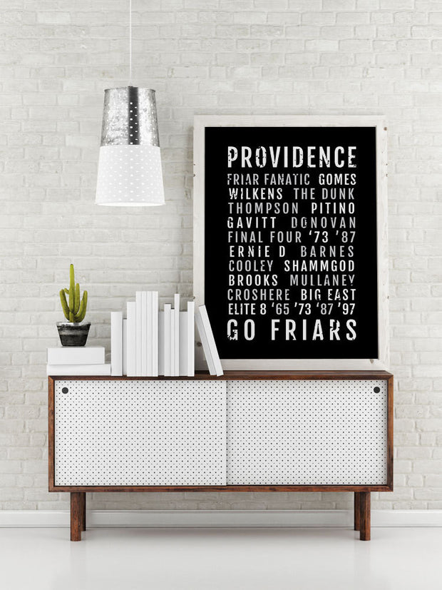 Providence College Basketball Print - PC Friars - Subway Poster