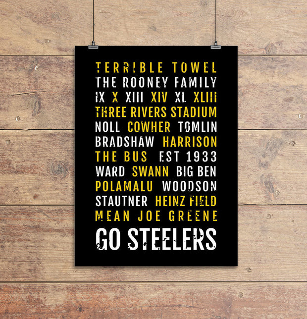 Pittsburgh Steelers Subway Poster