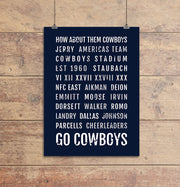 Dallas Cowboys Subway Poster