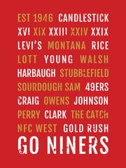 San Francisco 49ers Subway Poster