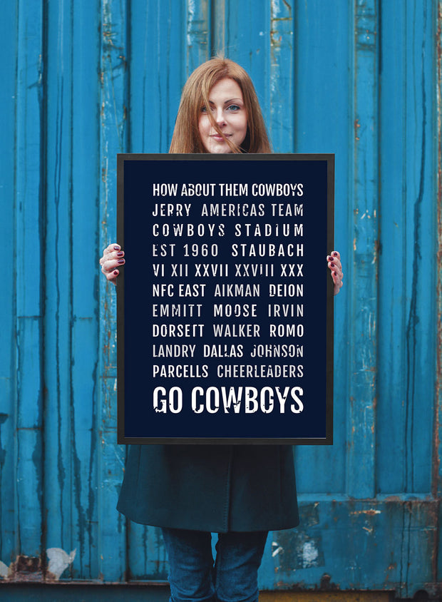 Dallas Cowboys Print - Cowboy - Subway Poster