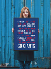New York Giants Print - NY Gmen - Subway Poster