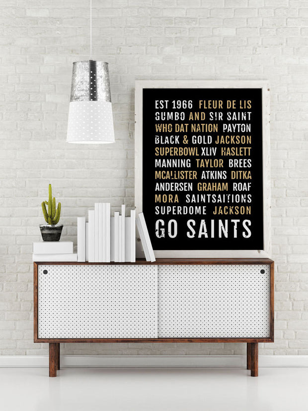 New Orleans Saints Print - NO - Subway Poster