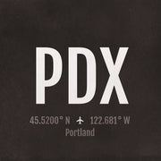 Portland PDX Airport Code Print
