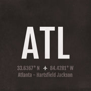Atlanta ATL Airport Code Print