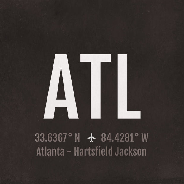Atlanta ATL Airport Code Print