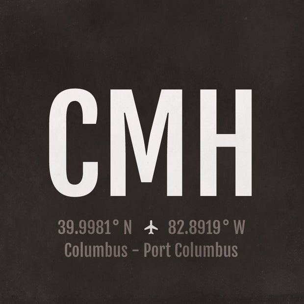 Columbus CMH Airport Code Print