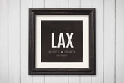 Los Angeles LA Airport Code Print - LAX Aviation Art - California Airplane Nursery Poster
