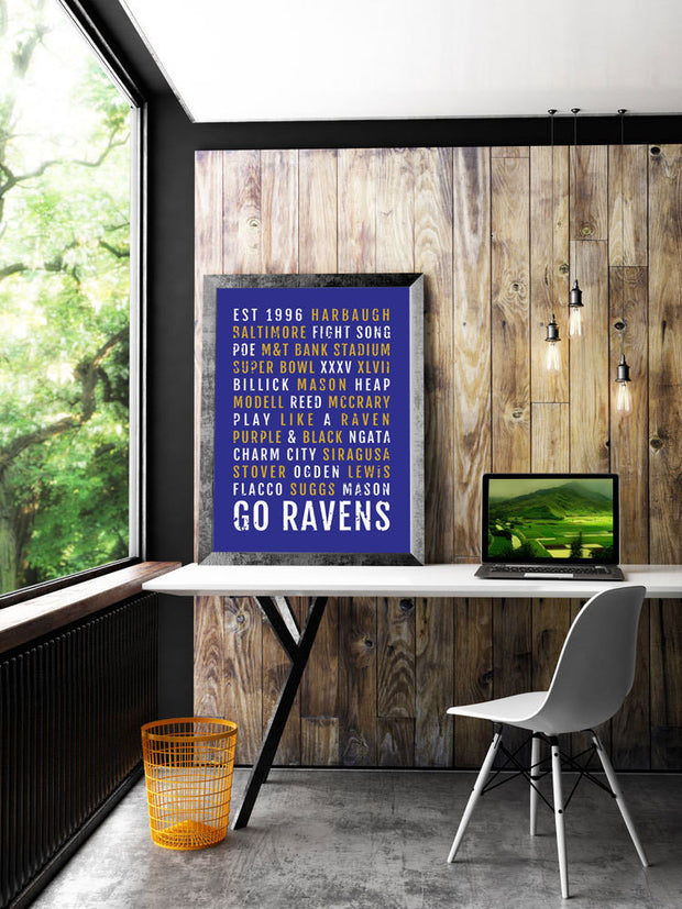 Baltimore Ravens Print - Raven - Subway Poster