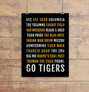 Missouri Tigers Subway Poster