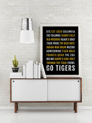 Missouri Tigers Print - Mizzou Tiger - Subway Poster