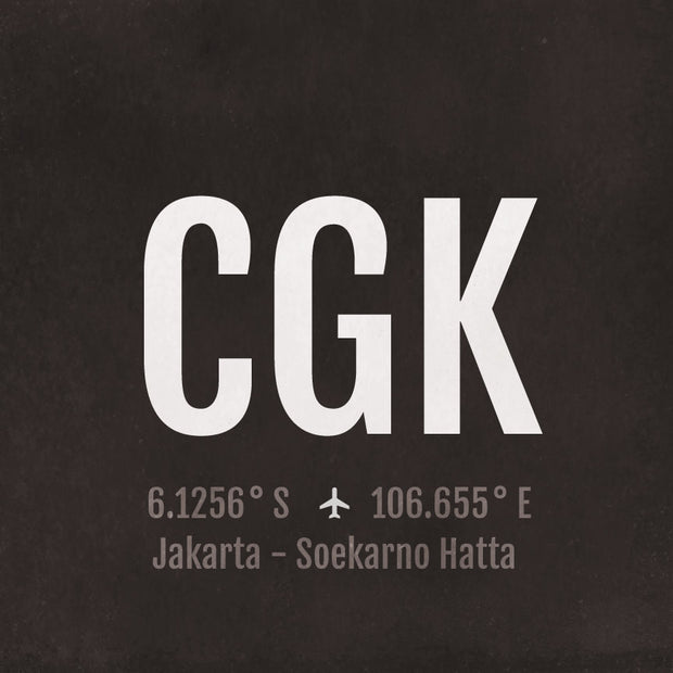 Jakarta CGK Airport Code Print