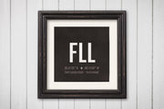 Fort Lauderdale Hollywood Airport Code Print - FLL Aviation Art - Florida plane Nursery Poster
