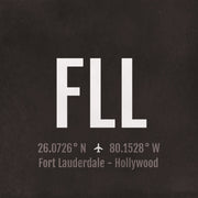 Fort Lauderdale Hollywood FLL Airport Code Print