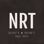 Tokyo NRT Airport Code Print