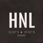 Honolulu HNL Airport Code Print