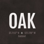 Oakland OAK Airport Code Print