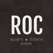 Rochester ROC Airport Code Print