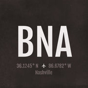 Nashville BNA Airport Code Print