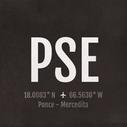 Ponce PSE Airport Code Print