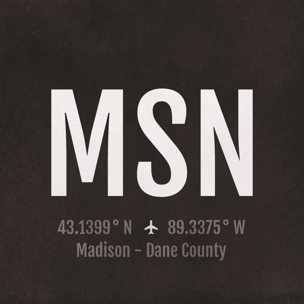 Madison MSN Airport Code Print