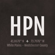 White Plains Westchester HPN Airport Code Print