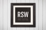 Fort Myers Airport Code Print - RSW Aviation Art - Florida Airplane Nursery Poster