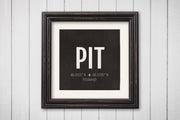 Pittsburgh Airport Code Print - PIT Aviation Art - Pennsylvania Airplane Nursery Poster