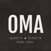 Omaha OMA Airport Code Print