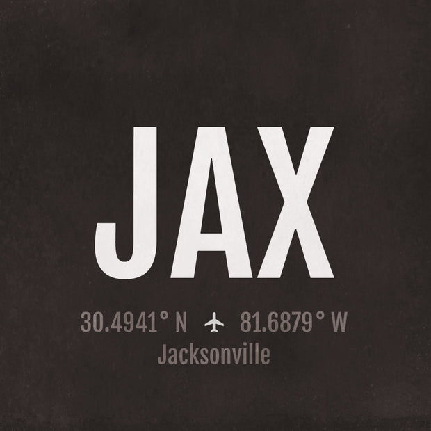 Jacksonville JAX Airport Code Print