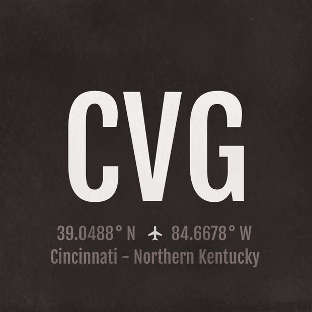Cincinnati CVG Airport Code Print
