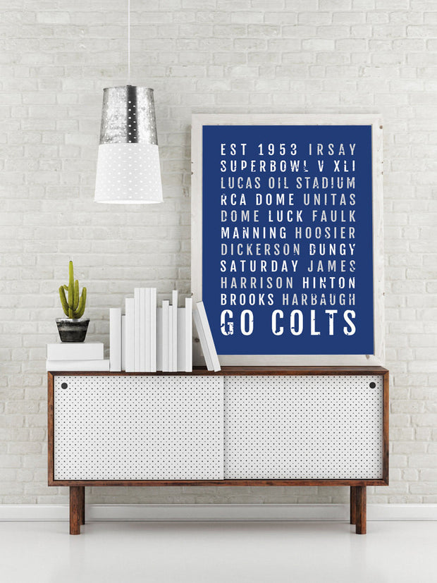Indianapolis Colts Print - Colt - Subway Poster