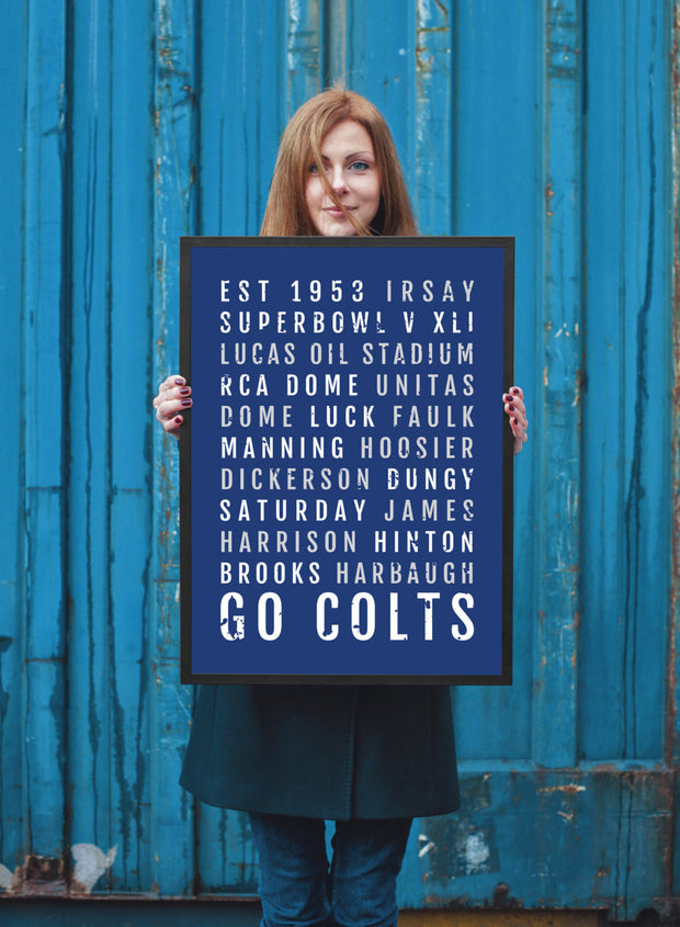 Indianapolis Colts Print - Colt - Subway Poster