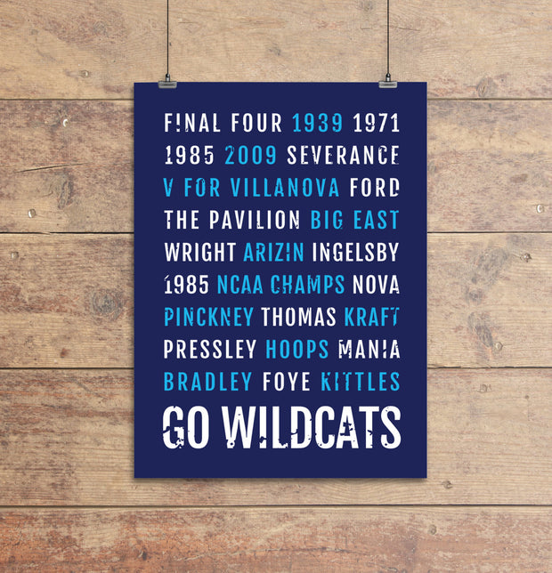 Villanova Wildcats Subway Poster