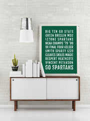 Michigan State Spartans Print - MSU Spartan - Subway Poster