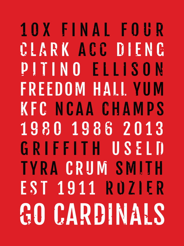 Louisville Cardinals Subway Poster