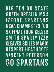 Michigan State Spartans Subway Poster