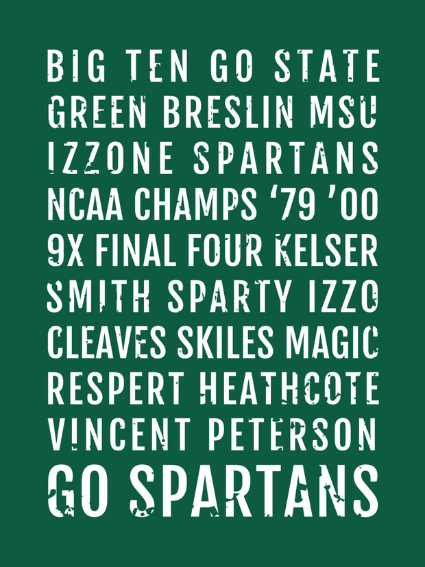 Michigan State Spartans Subway Poster