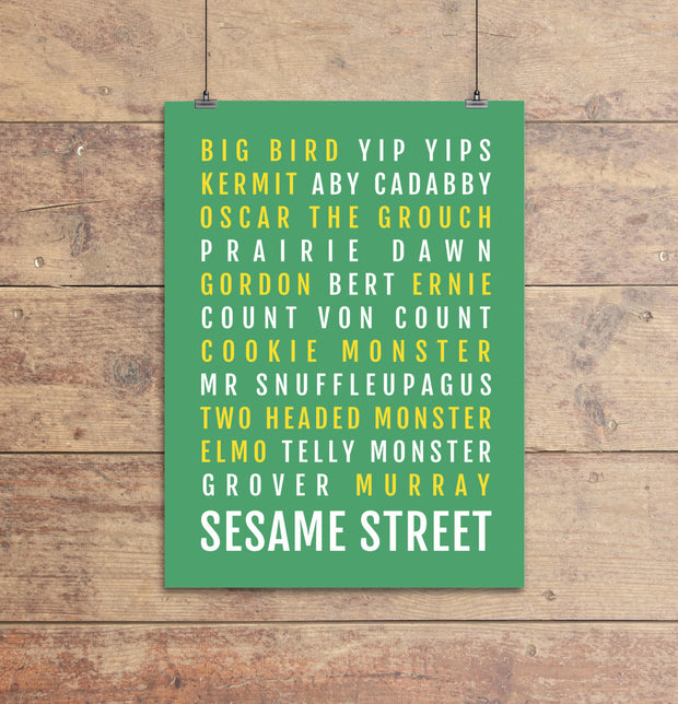 Sesame Street Nursery & Kids Room Print