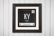 Kentucky Print - Periodic Table Kentucky Home Wall Art - Vintage Kentucky - Black and White - State Art Poster