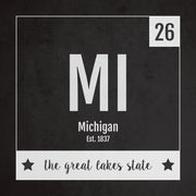 Michigan US State Print