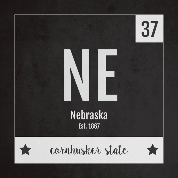 Nebraska US State Print