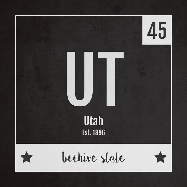 Utah US State Print