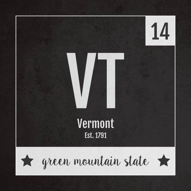 Vermont US State Print